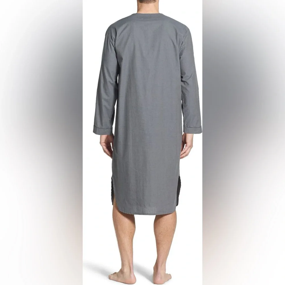 Majestic International Charcoal Gray Night Shirt - Picture 2 of 9